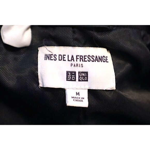 Uniqlo x Ines de la Fressange Navy Bomber Jacket M Retro Preppy Parisian Chic - Picture 2 of 7